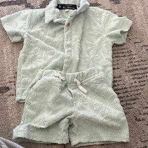 Ben Sherman Kids Light Green Textured Set